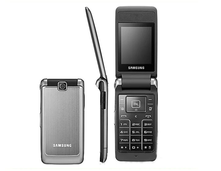 Samsung flip phone, white background